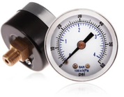Máy đo áp suất khung bezel 1,57 &quot;40mm Ống Bourdon Kiểm tra không khí khô Mạ Chrome