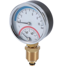 Đồng hồ đo áp suất ống 0-10bar Bourdon 63mm 80mm 0-120C