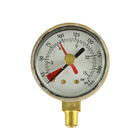 Đồng hồ đo áp suất tiêu chuẩn 0-400bar 1/8 &quot;Npt Manometer với con trỏ màu đỏ có thể điều chỉnh