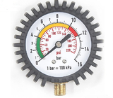 Đồng hồ đo áp suất lốp nội tuyến 40-63mm 1 / 4BSPT áp kế với bộ bảo vệ cao su