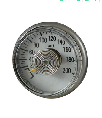 Đồng hồ đo áp suất bình chữa cháy Class2.5 Co2 màu xanh lá cây đỏ áp kế 0-3000psi