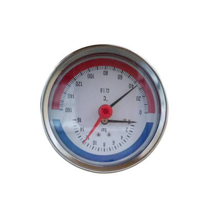 1/2 BSP Nhiệt kế Đồng hồ đo áp suất nhiệt độ 0-6bar 1/4 "100MM
