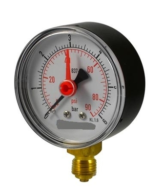 Áp kế kiểm tra khí không khí 1.57 "40mm Đồng hồ đo áp suất kim đôi 400bar 15000psi